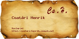 Csatári Henrik névjegykártya