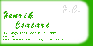 henrik csatari business card